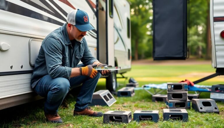 how to level a travel trailer